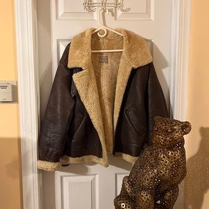 CALAFATE AVIATION FLIGHT EQUIPMENT LEATHER JACKET